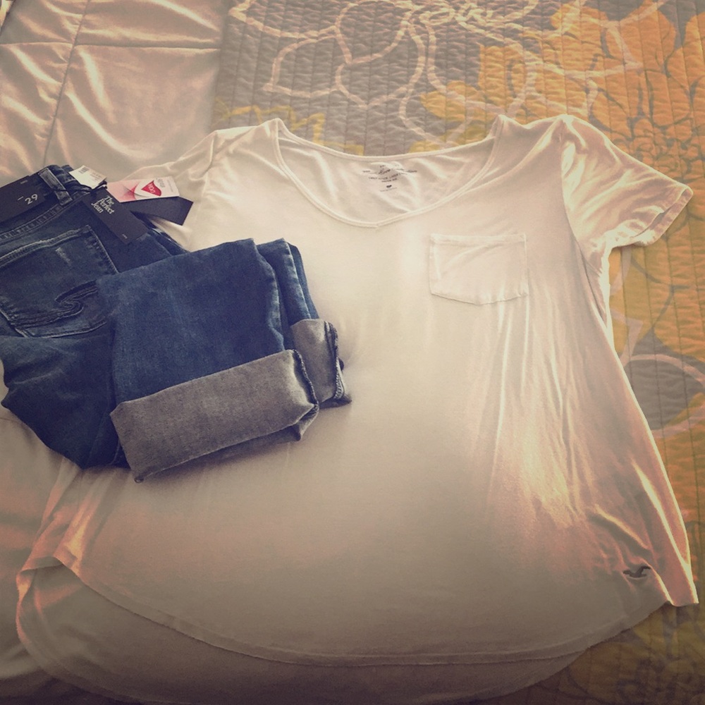 Xl Hollister white tee